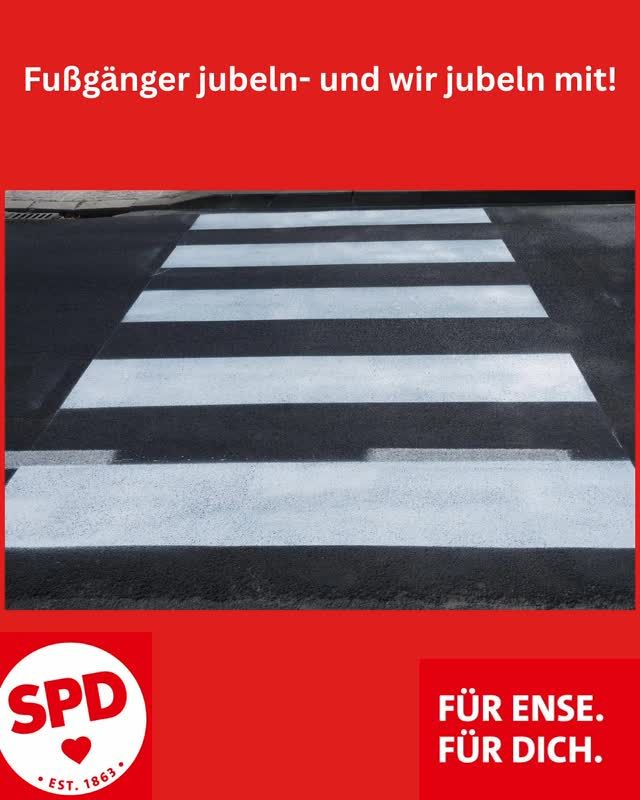 Instagram-Beitrag von SPD Ense: 🚸 Breaking News aus Ense: Fußgänger jubeln! 🚸
Am neuen Kreisverkehr Höhe Bären-Apotheke und EDEKA...